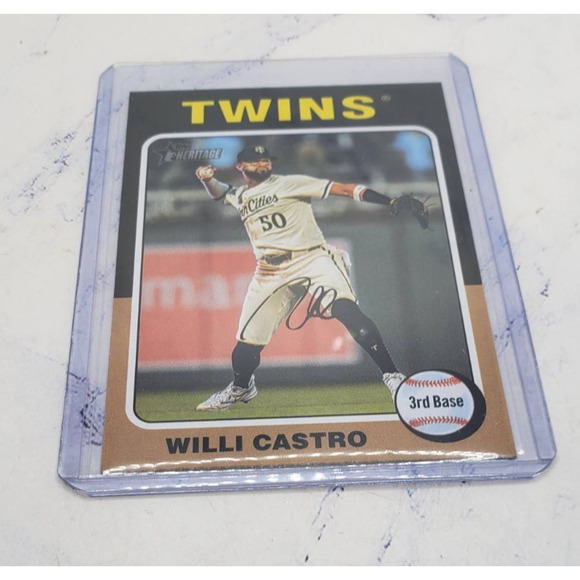 2024 Topps Heritage #608 Willi Castro Minnesota Twins - Picture 3 of 4